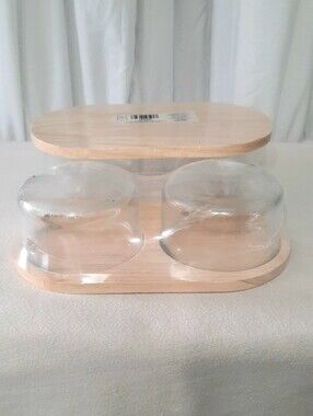 Cloche Tray Set Lot Of 2 Sets
